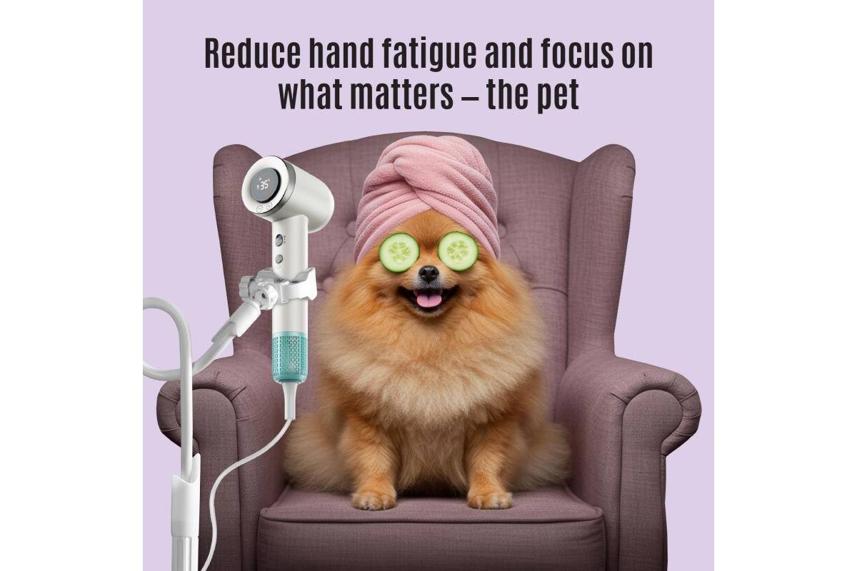Hands-Free Pet Dryer Holder with Flexible Arm