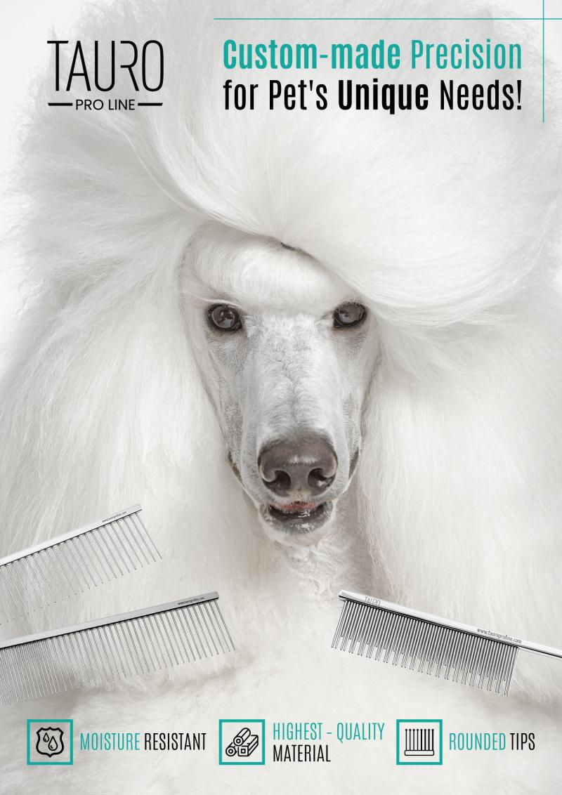 Professional Dual-Tooth Pet Comb, 7.5”
