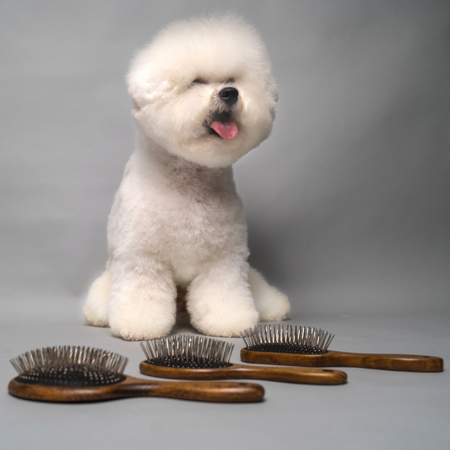 Professional Wooden Grooming Brush with Stainless Steel Pins