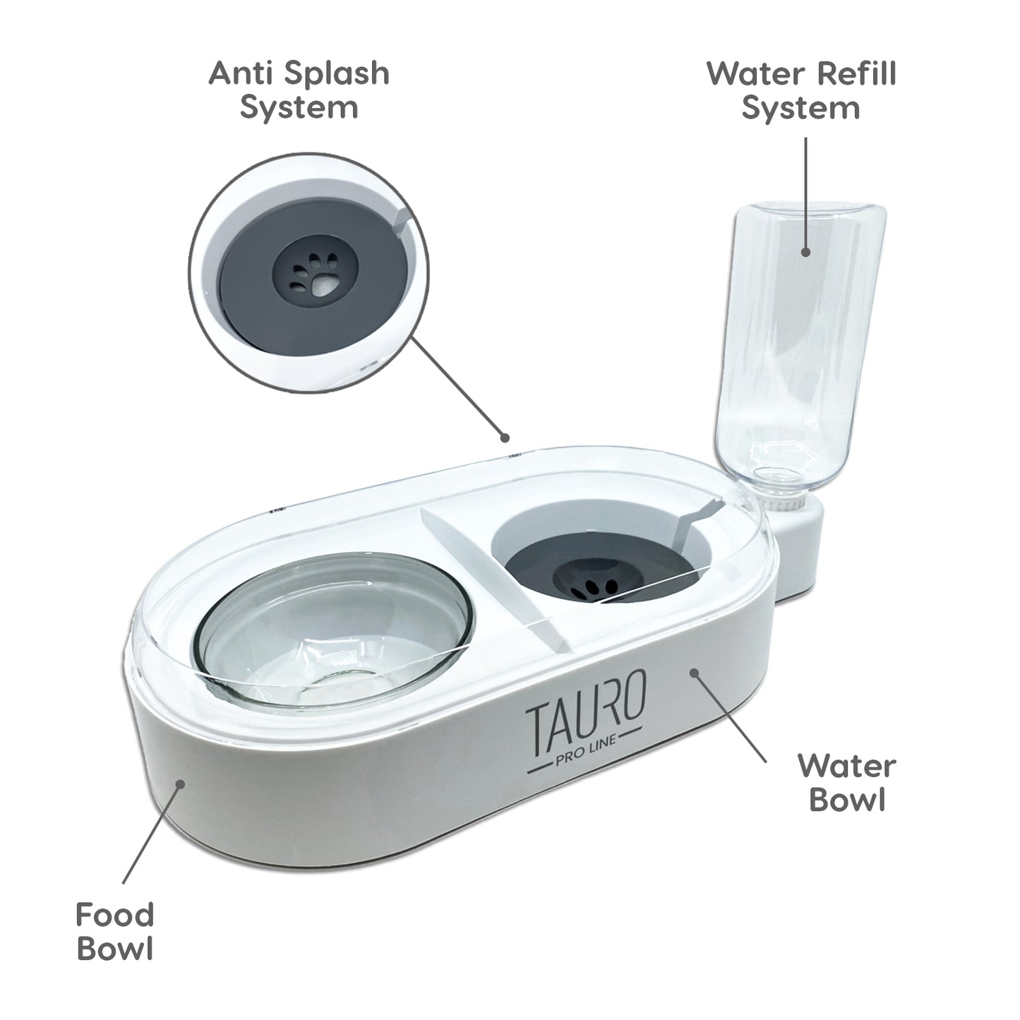2-in-1 No-Spill Floating Pet Water Bowl with Refill System