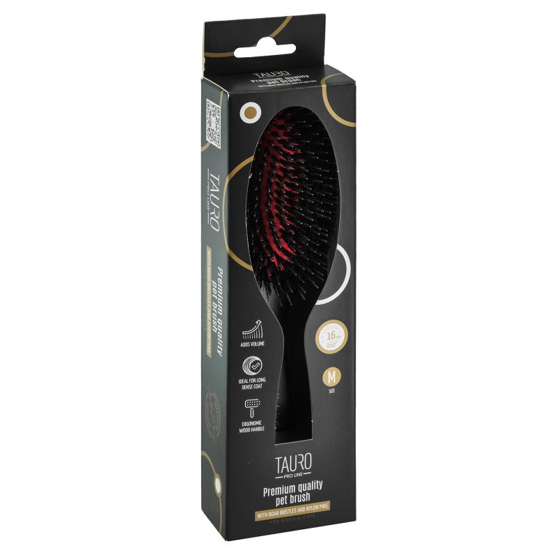 Beechwood Oval Brush with Boar Bristles & Nylon Pins