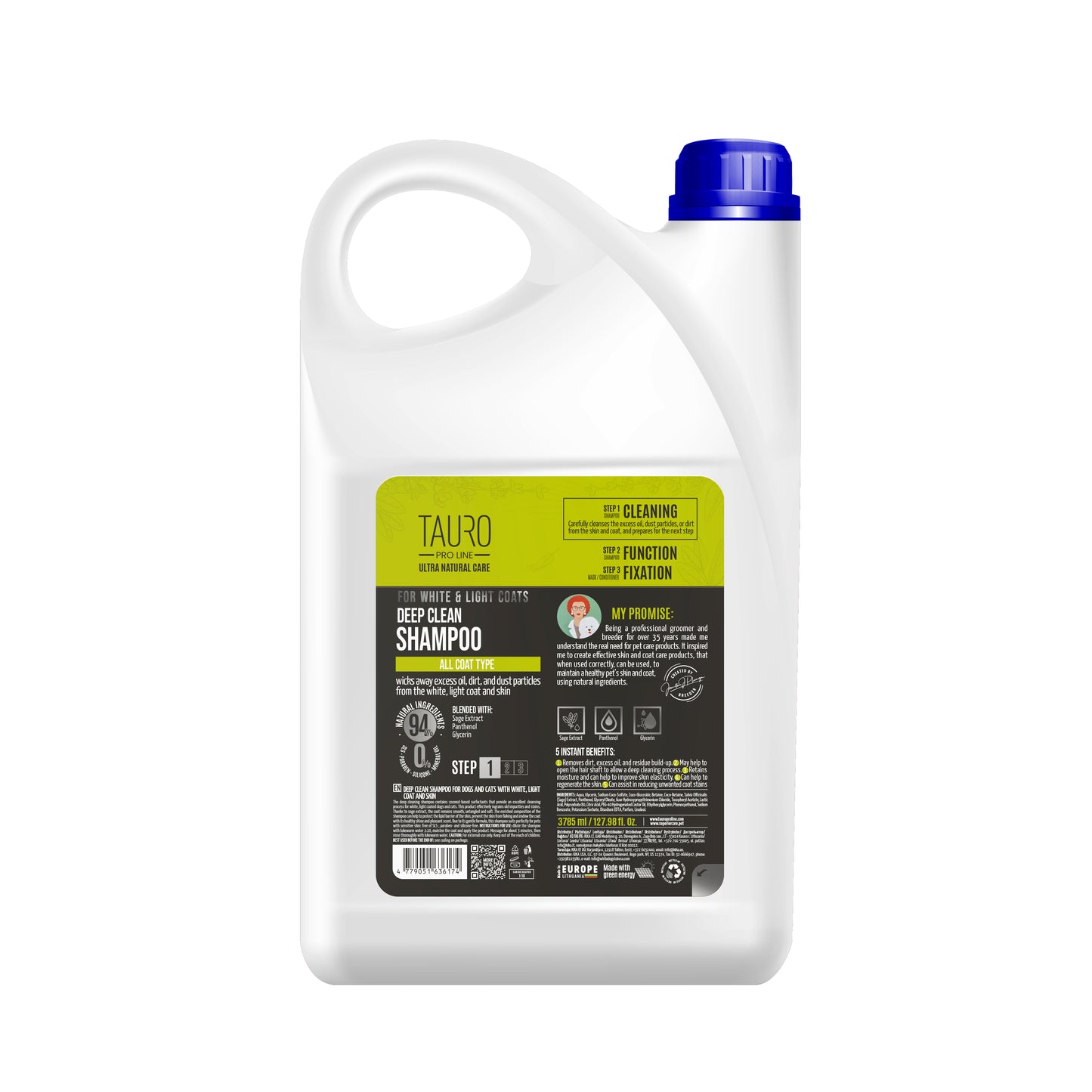 White & Light Coat Dog & Cat Shampoo – Deep Clean & Brighten