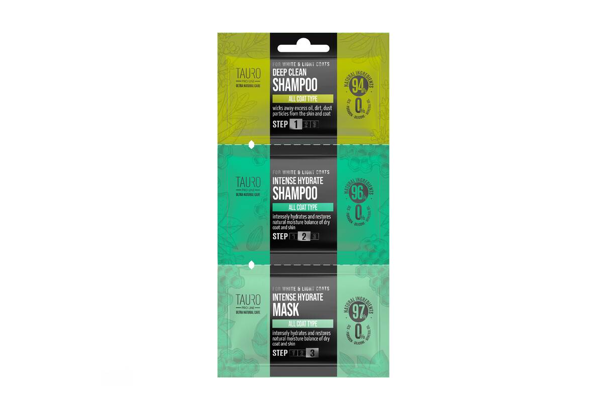 White & Light Coat 3-Step Shampoo & Mask Sample Set