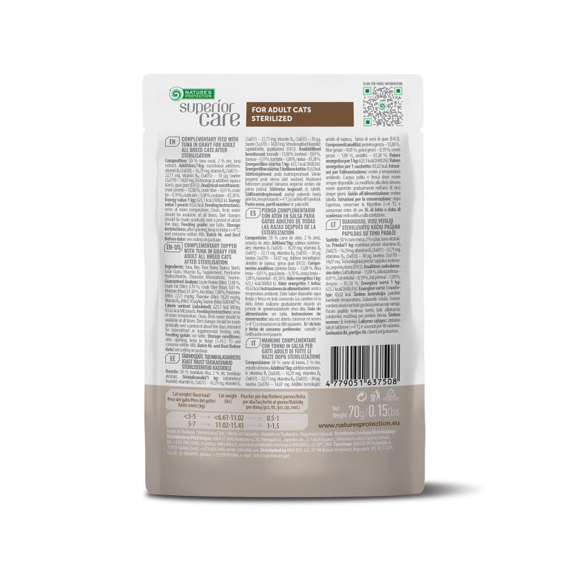 Adult Cat Wet Food for All Breeds with Tuna
