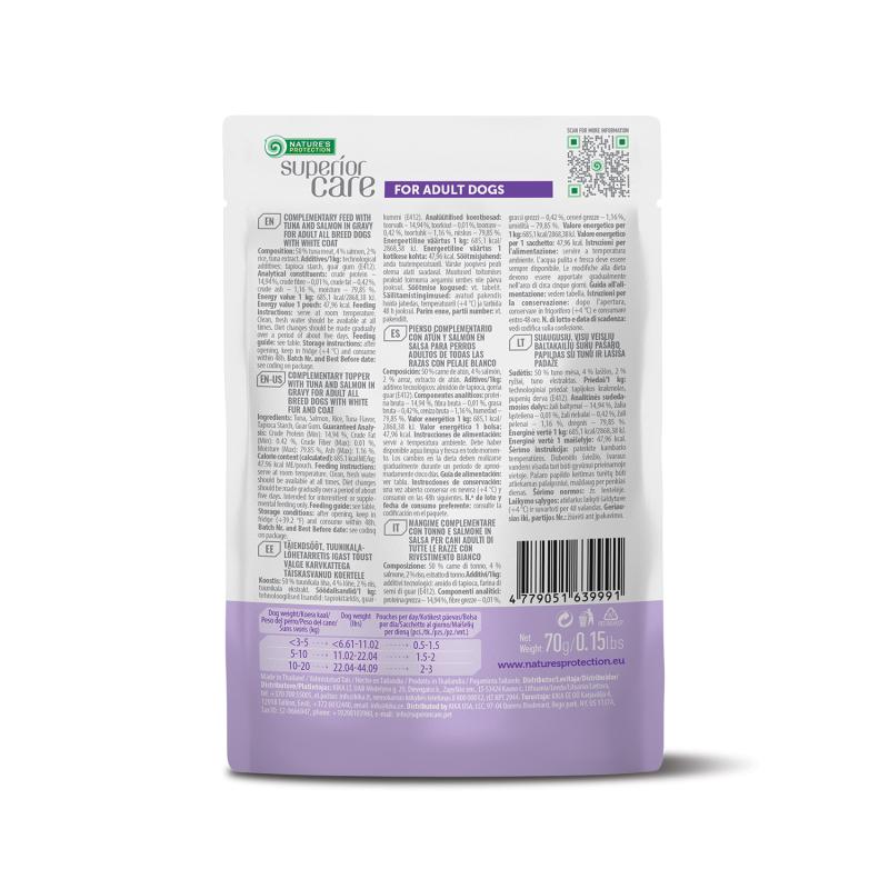 Adult Dog Wet Food for All Breeds with Tuna and Salmon