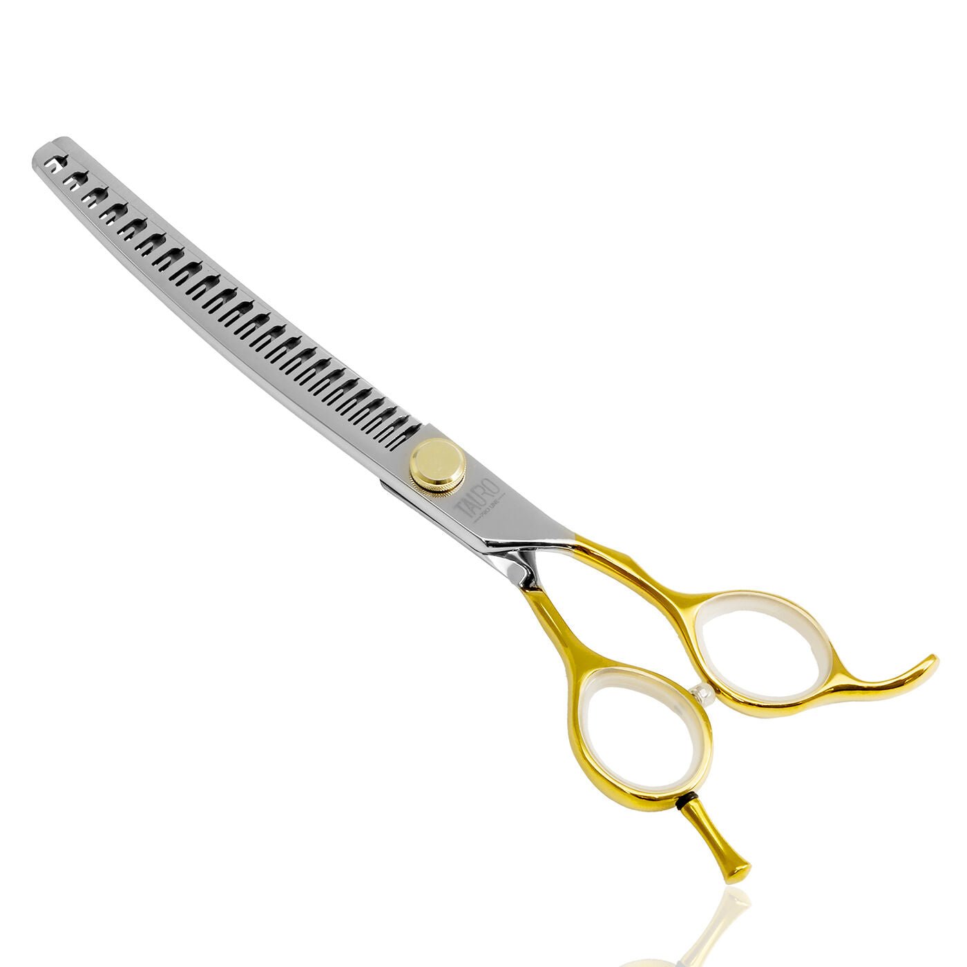 7” Curved Chunker Dog Grooming Scissors – 23 Teeth, 440C Stainless Steel - Kika USA
