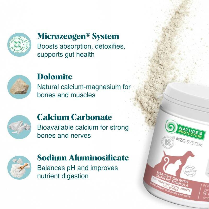 Mineral-Rich Puppy Supplement for Bone Strength, Joint Health & Detox Support