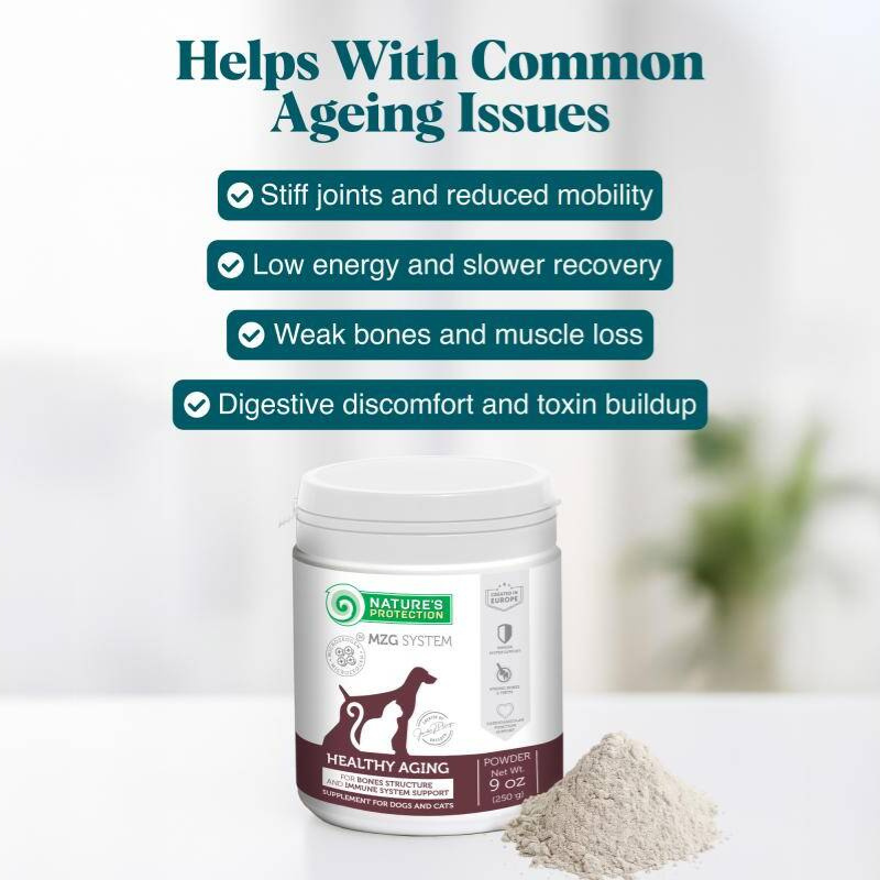 Healthy Aging – Senior Pet Supplement for Bone Strength, Neuromuscular Balance & Detox Support