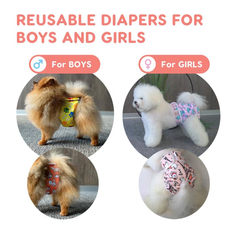 Premium Reusable Female Dog Diapers – Leakproof & Odor Control