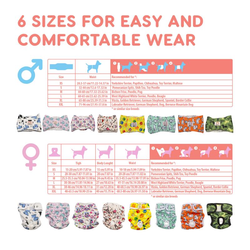 Washable, Leakproof & Eco-Friendly Female Dog Diapers