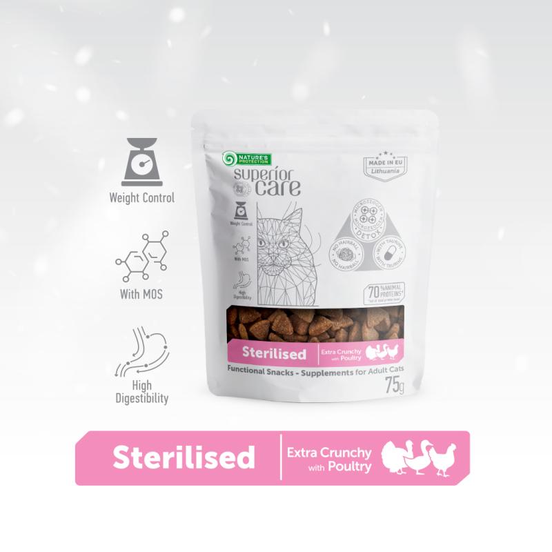 Nature's Protection Superior Care complementary feed - snacks with poultry for adult sterilised cat