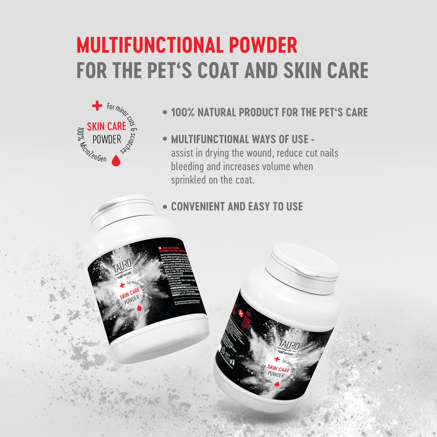 Natural Pet Skin Care Powder for Minor Cuts & Scratches