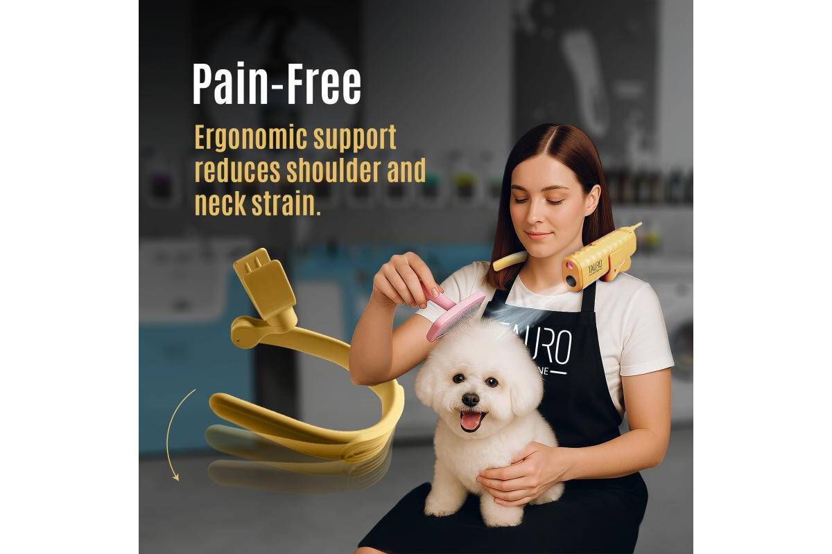 Hands-Free Pet Grooming Dryer with Flexible Neck System & UV Detection
