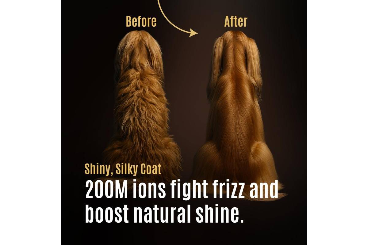 Hands-Free Pet Grooming Dryer with Flexible Neck System & UV Detection
