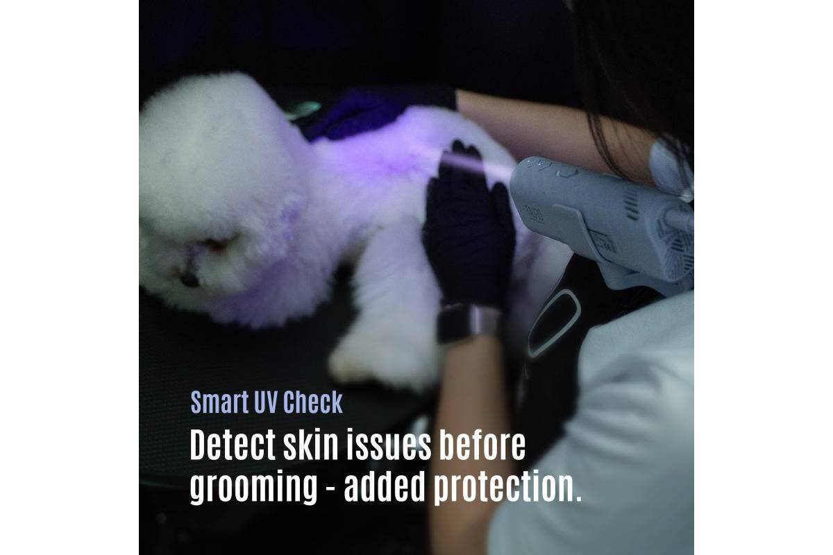 Hands-Free Pet Grooming Dryer with Flexible Neck System & UV Detection