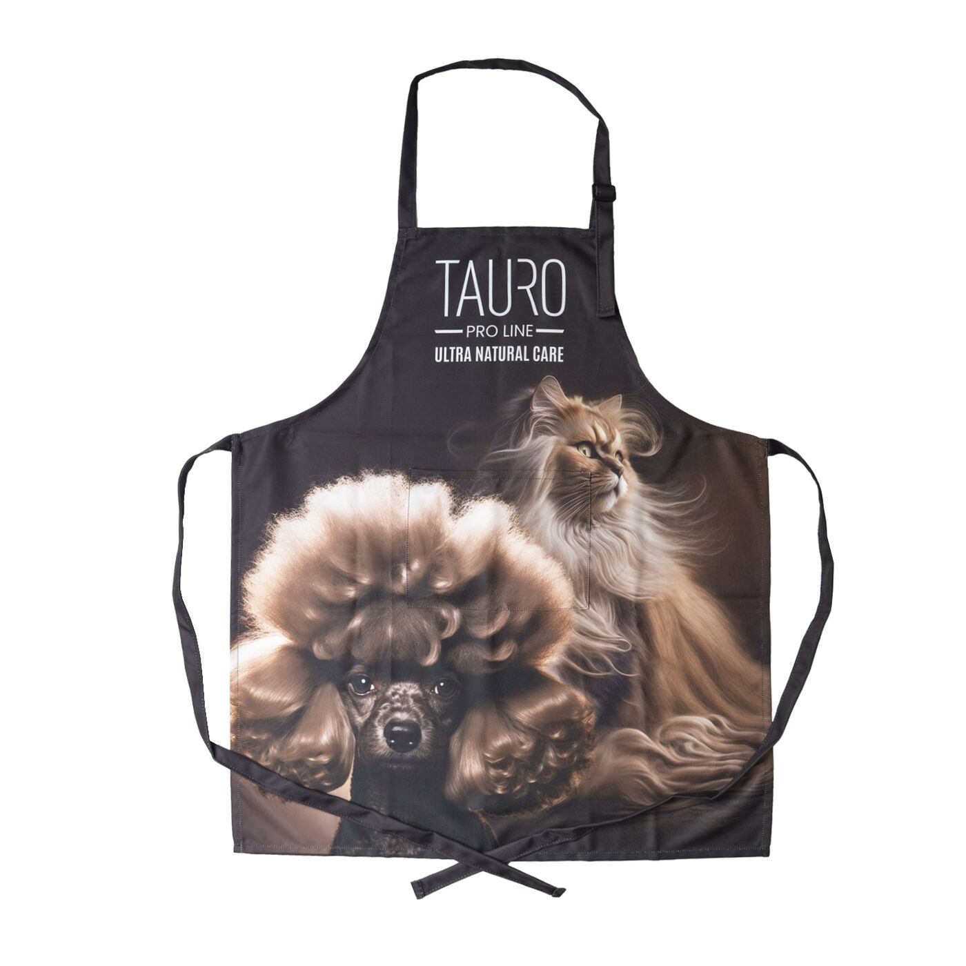 Water Resistant Grooming Apron with Adjustable Strap Black