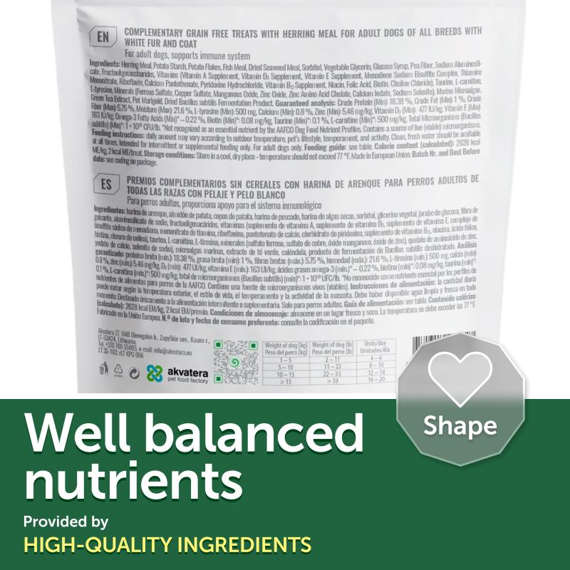 Grain-Free Functional Treats with Herring for Adult Dogs – Crafted to Support a Healthy Immune System