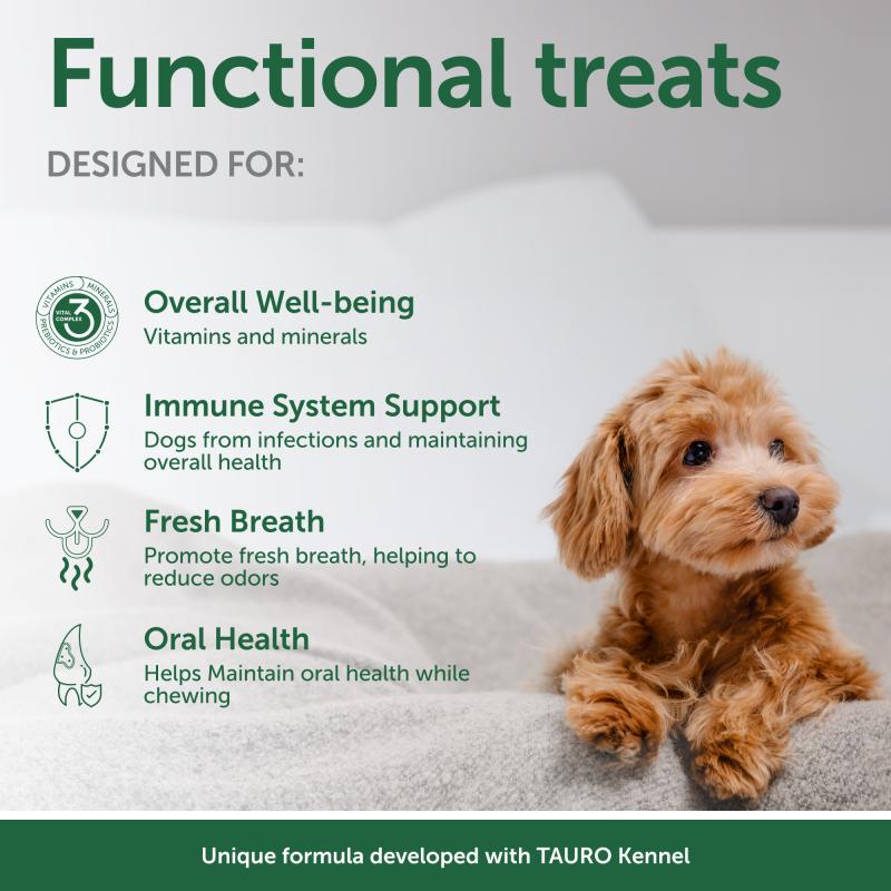 Grain-Free Complementary Dog Treats with Insect Protein for Junior Dogs – Supports Oral Care