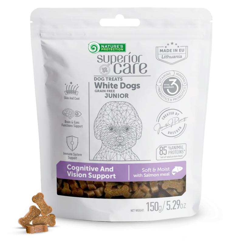 “Grain-Free Complementary Dog Treats with Salmon for Junior Dogs – Supports Sensitive Care