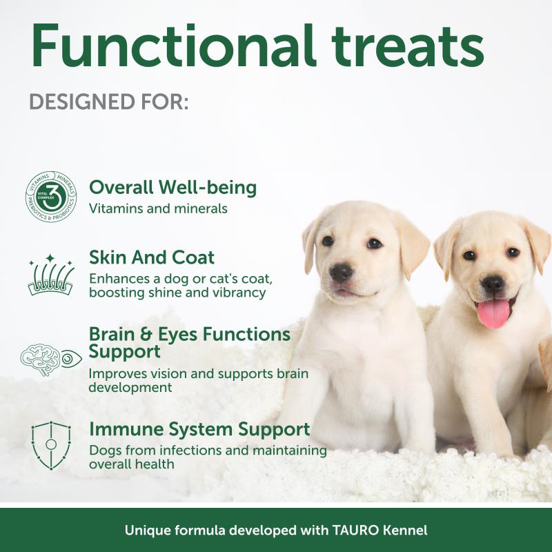 “Grain-Free Complementary Dog Treats with Salmon for Junior Dogs – Supports Sensitive Care