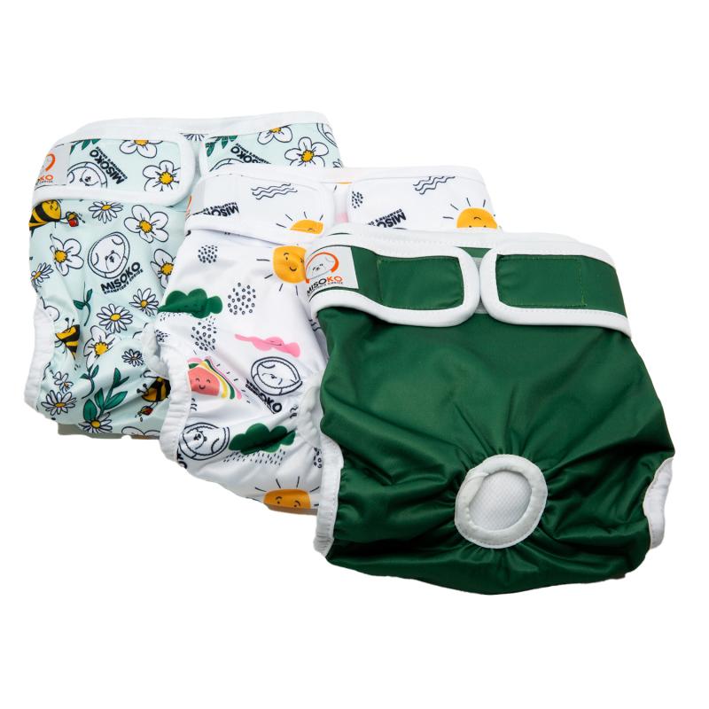 3 Layer, Ultra Absorbent, Reusable Female Dog Heat Diapers