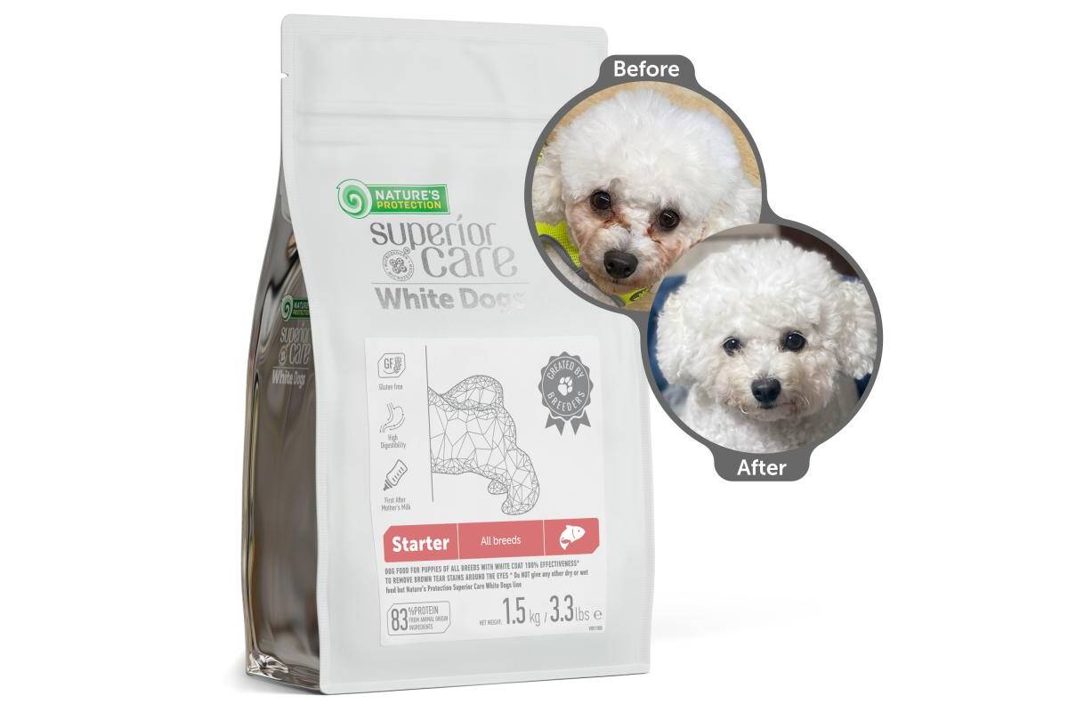 Puppy (up to 4 months) Dogs Food for Light Coat All Breeds with Salmon Protein