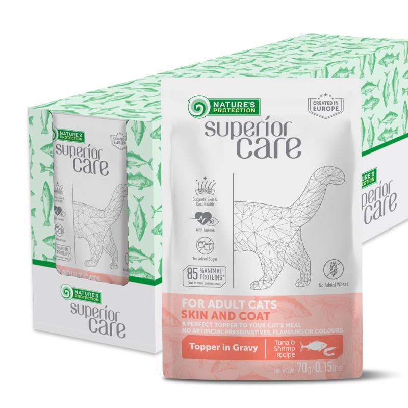 Adult Cat Wet Food for All Breeds with Tuna and Shrimps 24 pack