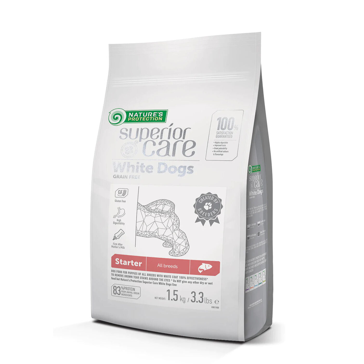 Puppy (up to 4 months) Dogs Food for Light Coat All Breeds with Salmon Protein
