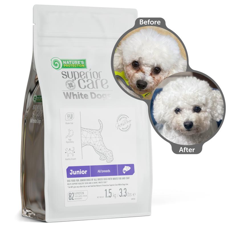 Junior Dogs Food for Light Coat All Breeds with Salmon