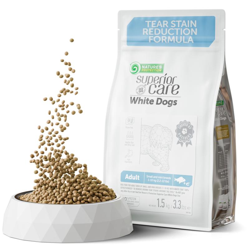 Adult Dogs Food for Light Coat Small & Mini Breeds with White Fish Protein