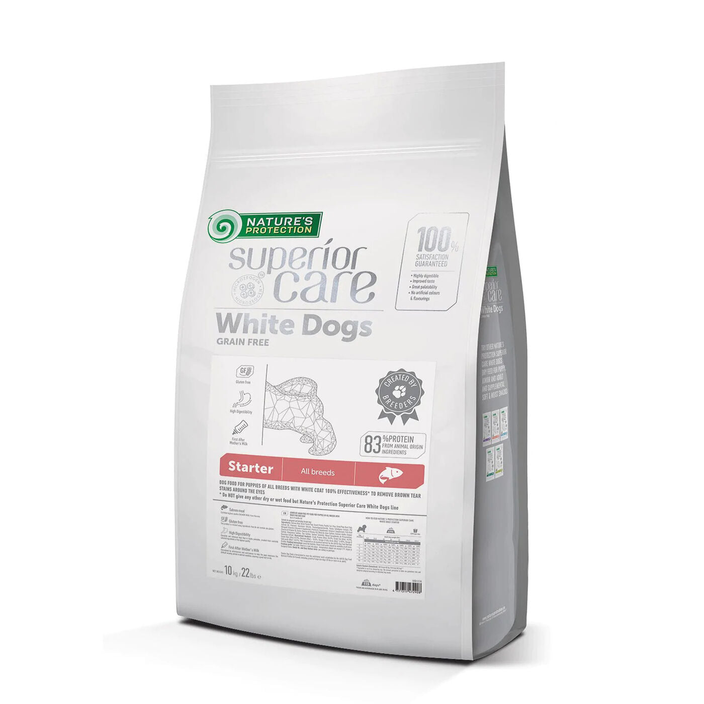 Puppy (up to 4 months) Dogs Food for Light Coat All Breeds with Salmon Protein