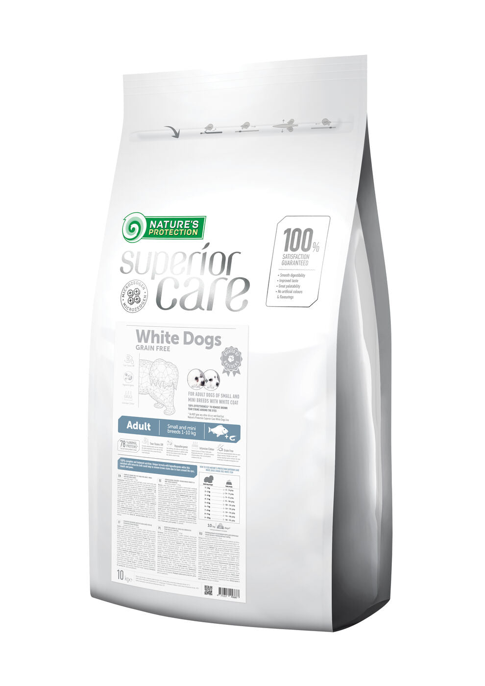 Adult Dogs Food for Light Coat Small & Mini Breeds with White Fish Protein