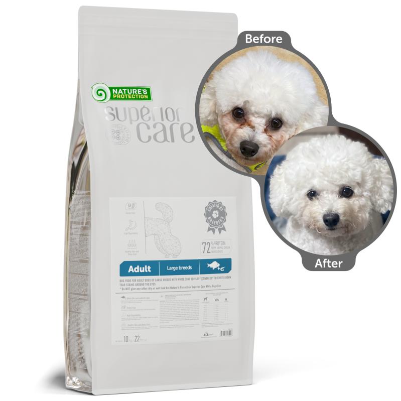 Adult Dogs Food for Light Coat Large Breeds with White Fish