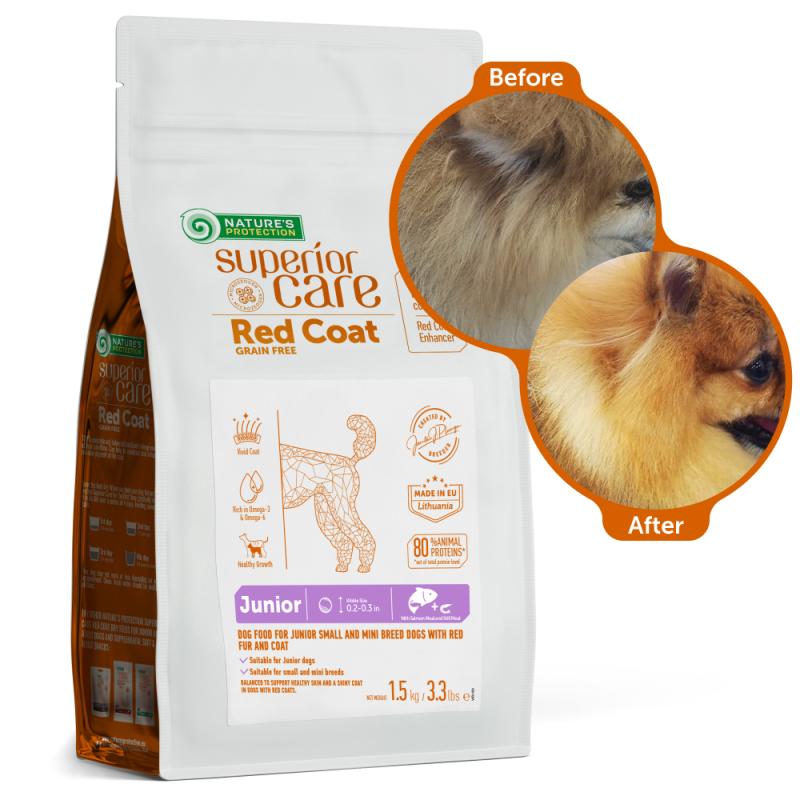 Junior Dogs Food for Red Coat Small Breeds with Salmon