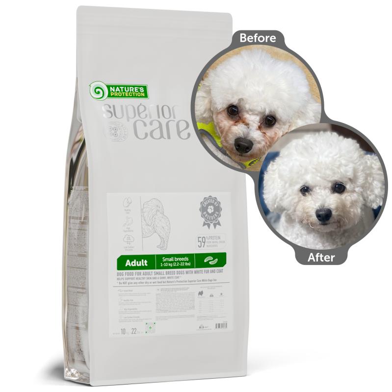 Adult Dogs Food for Light Coat Small Breeds with Insects