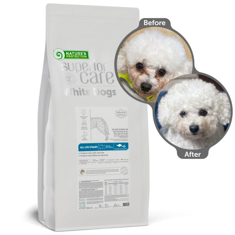 All Life Stages Dogs Food for Light Coat All Breeds with White Fish and Rice