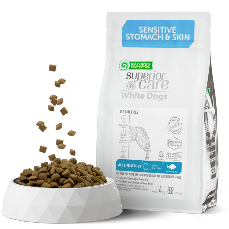 All Life Stages Dogs Food for Light Coat All Breeds with White Fish