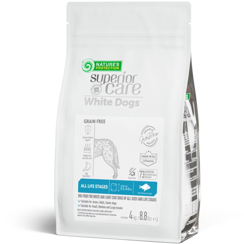 All Life Stages Dogs Food for Light Coat All Breeds with White Fish