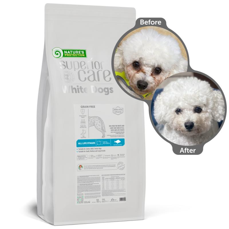 All Life Stages Dogs Food for Light Coat All Breeds with White Fish