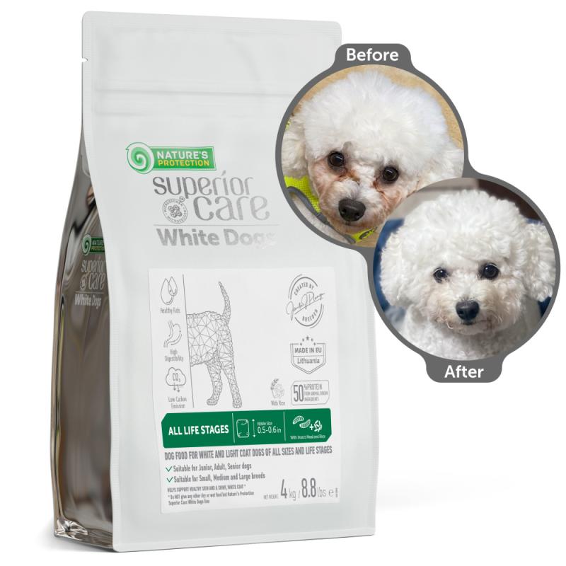 All Life Stages Dogs Food for Light Coated All Breeds with Insect & Rice