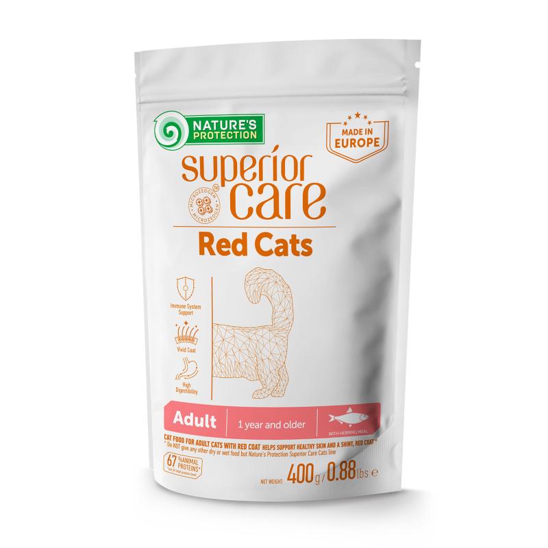 Adult Brown & Red Cats Dry Food with Herring – For All Breeds