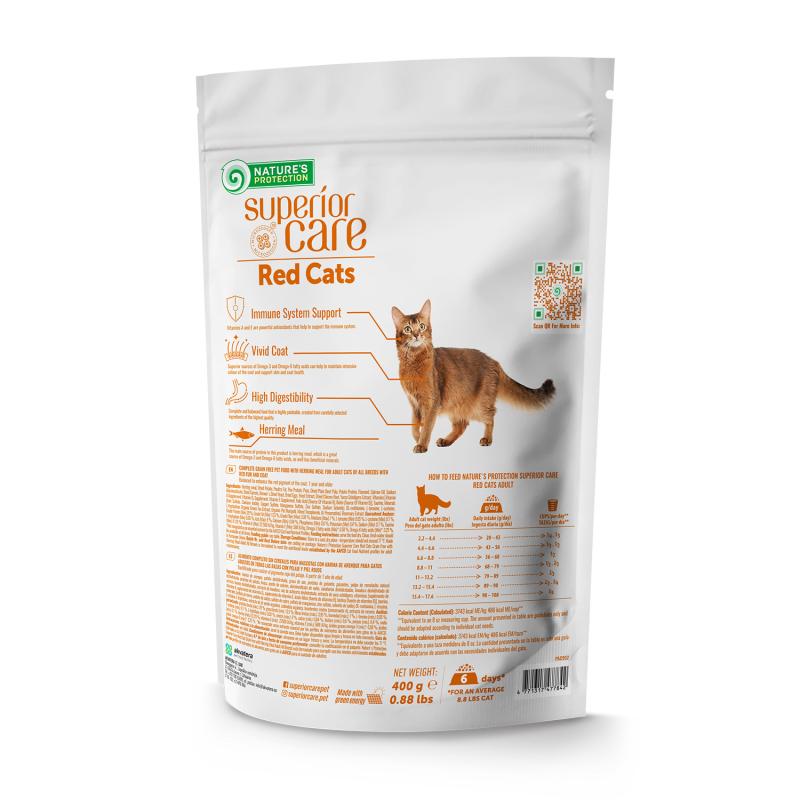 Adult Brown & Red Cats Dry Food with Herring – For All Breeds