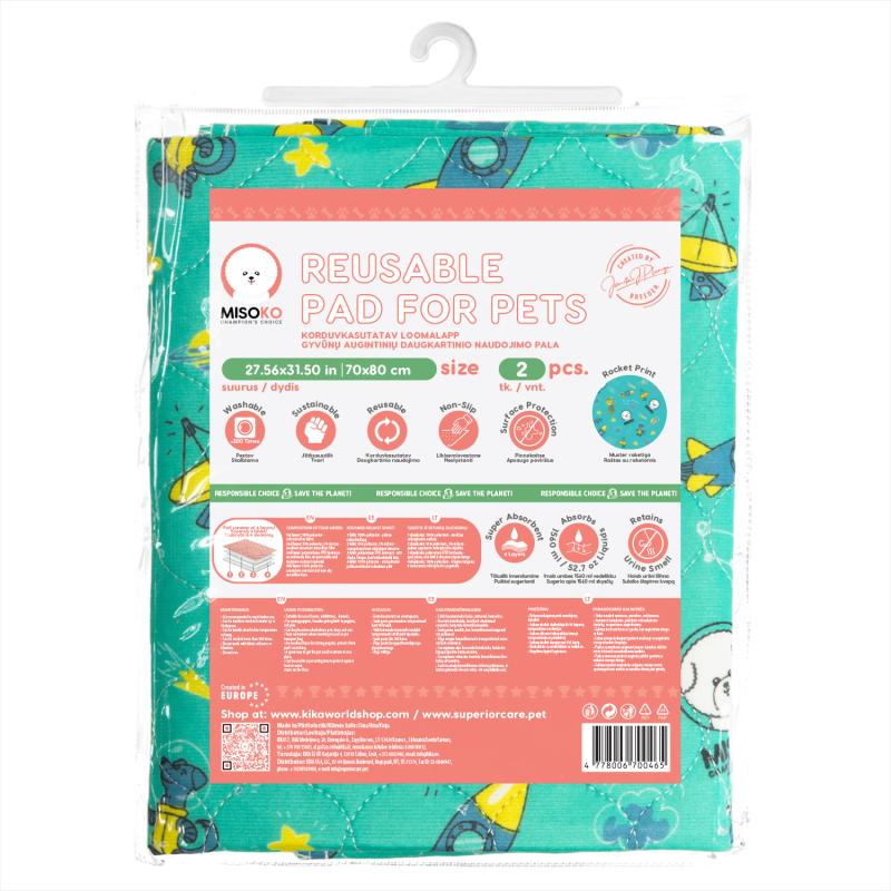 Super Absorbent Washable Whelping & Puppy Training Pads, 2 Pack