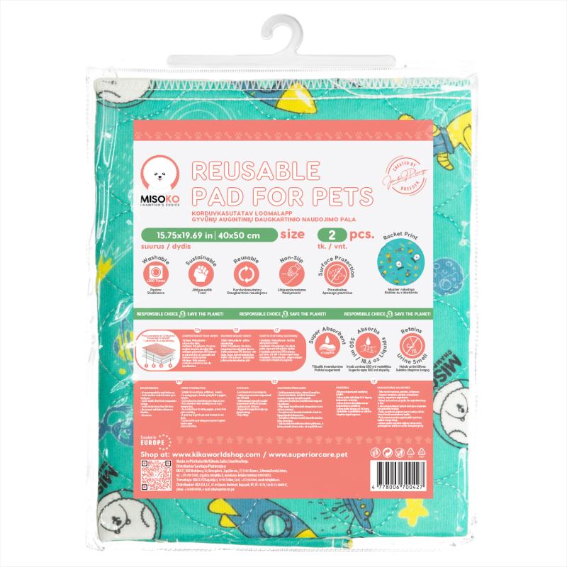 Super Absorbent Washable Whelping & Puppy Training Pads, 2 Pack