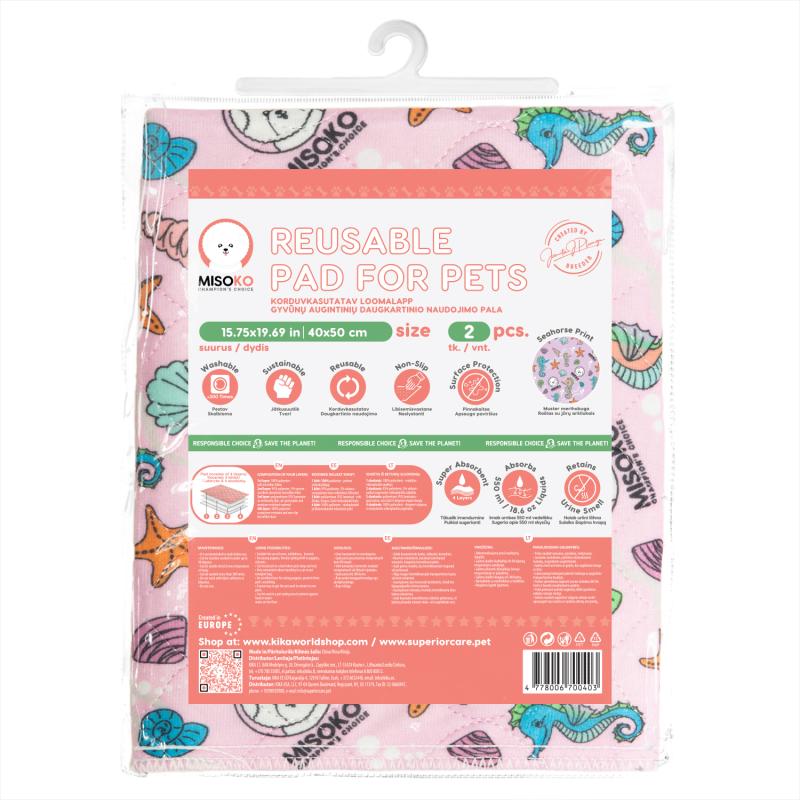 2 Pack Waterproof, Non-Slip & Super Absorbent Puppy Pee Pads