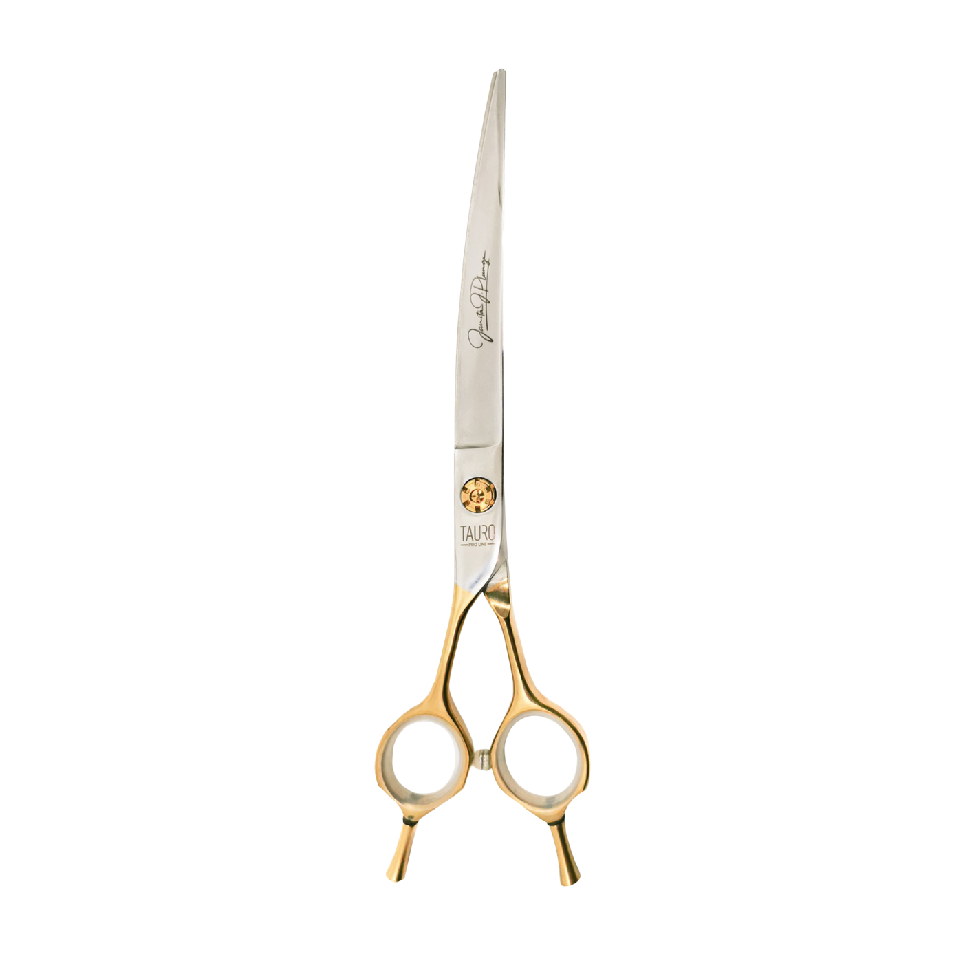 Premium Curved Left-Handed Pet Grooming Scissors