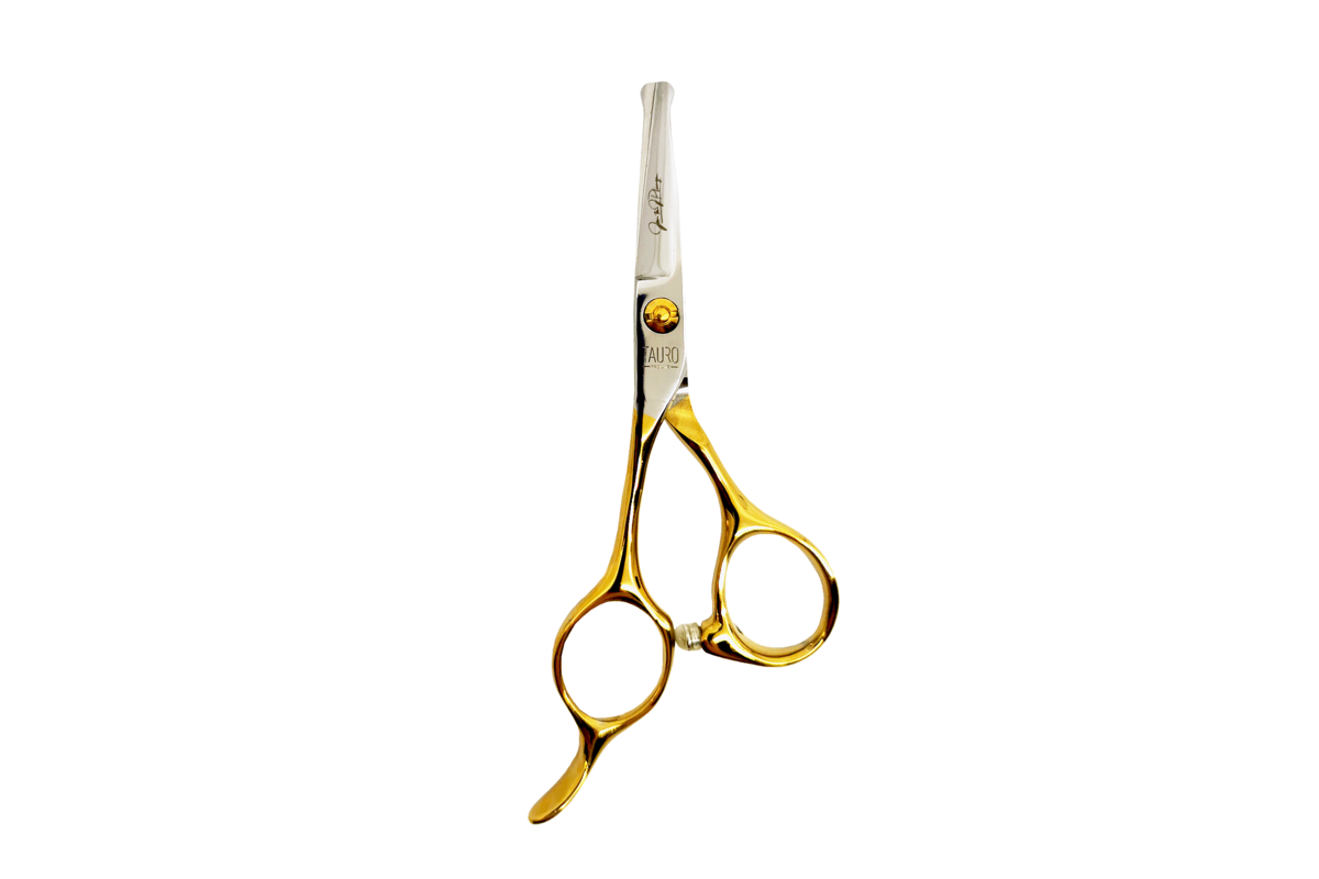 Small Straight Pet Grooming Scissors – 4.5”, 440C Steel, Left-Handed