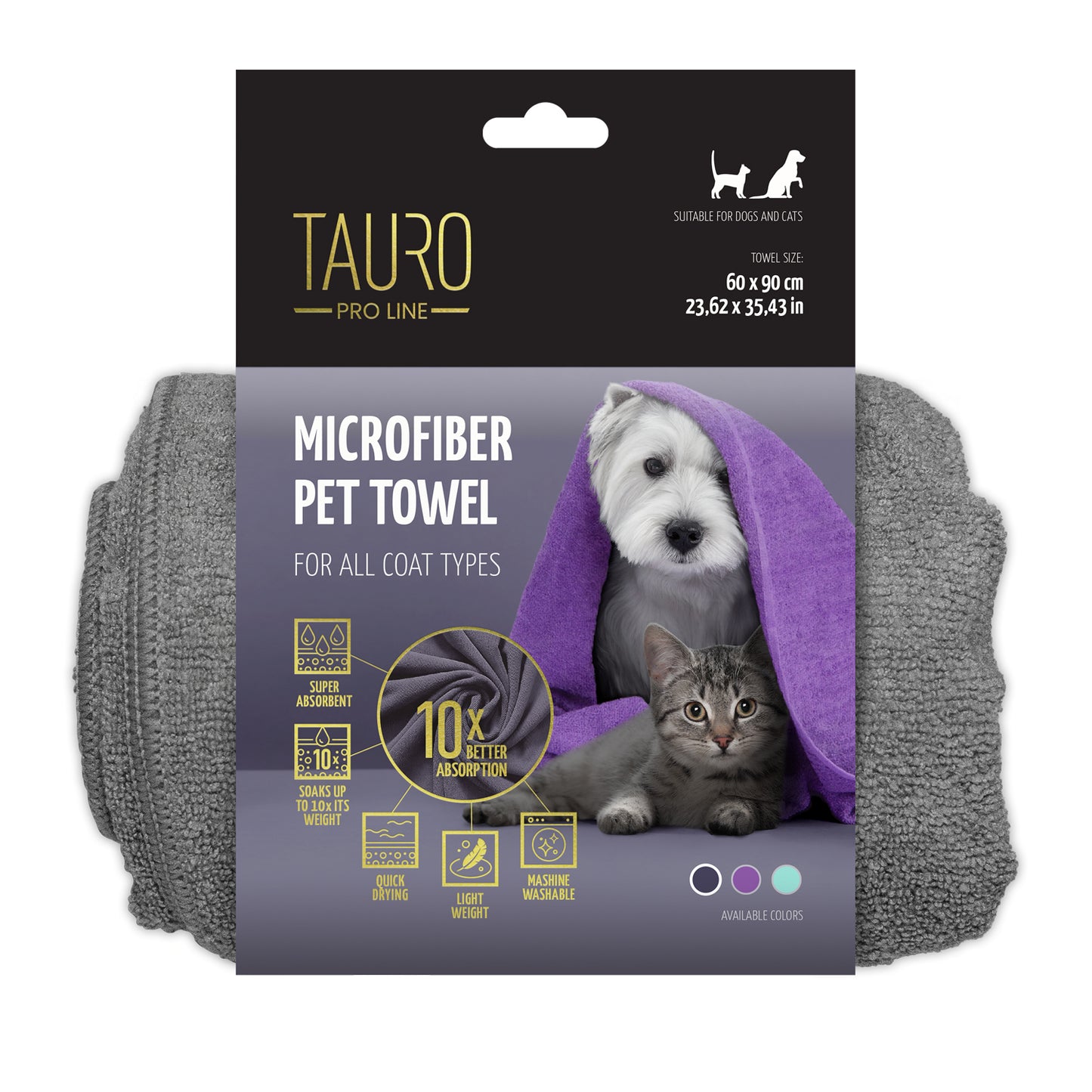 Ultra Absorbent Microfiber Pet Towel (Grey)
