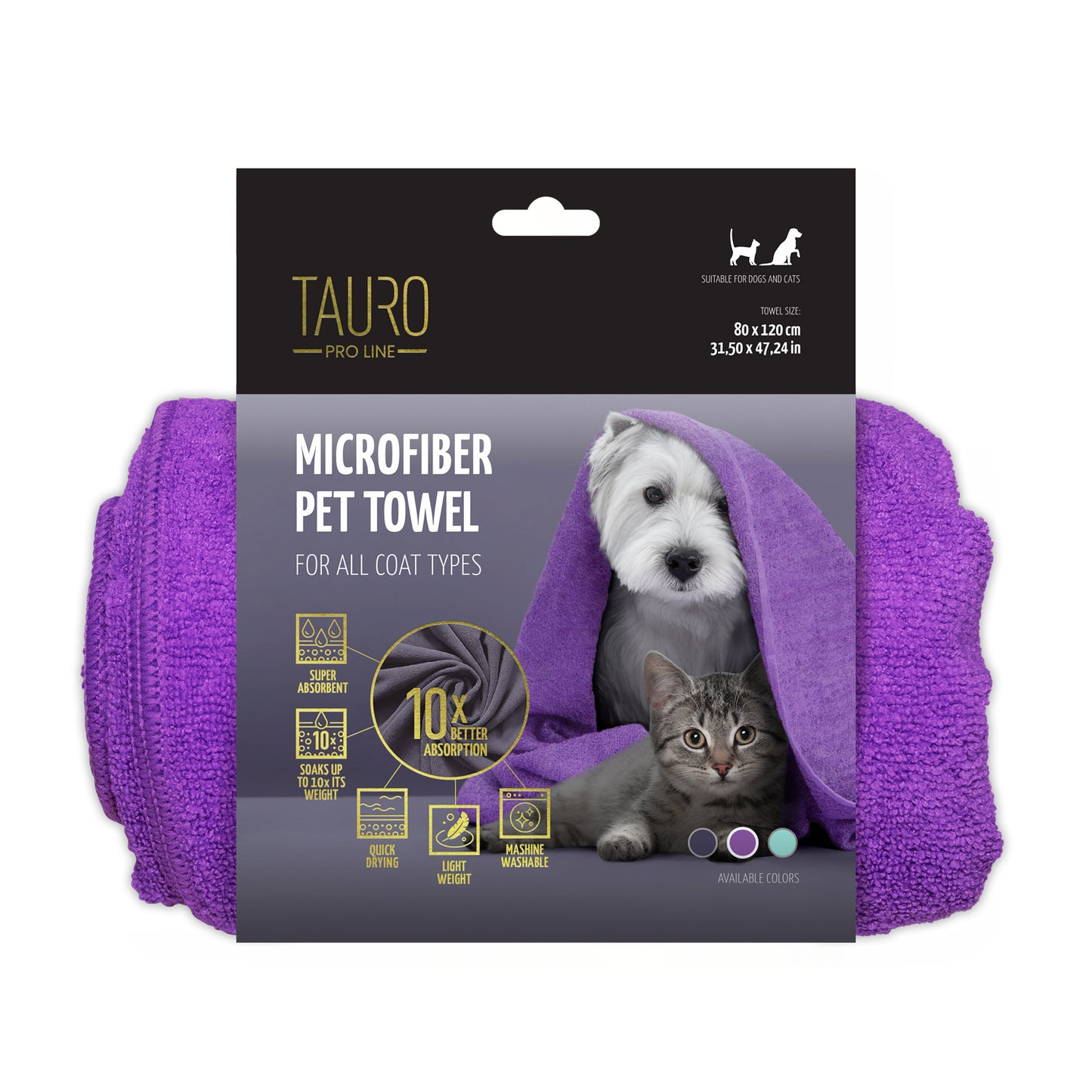 Ultra Absorbent Microfiber Pet Towel (Purple)