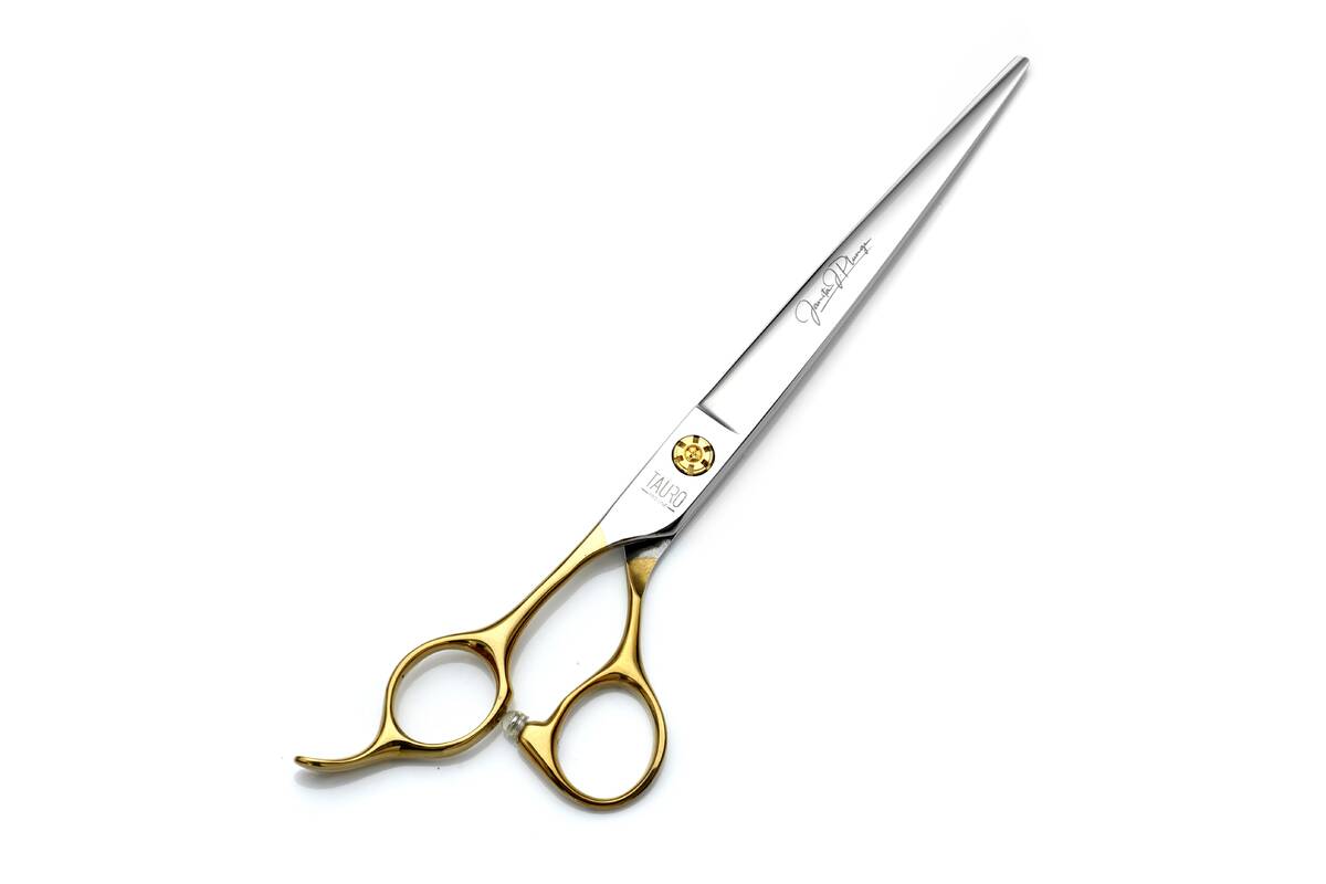 Professional Straight Dog Scissors for Left-Handers – 440C Steel